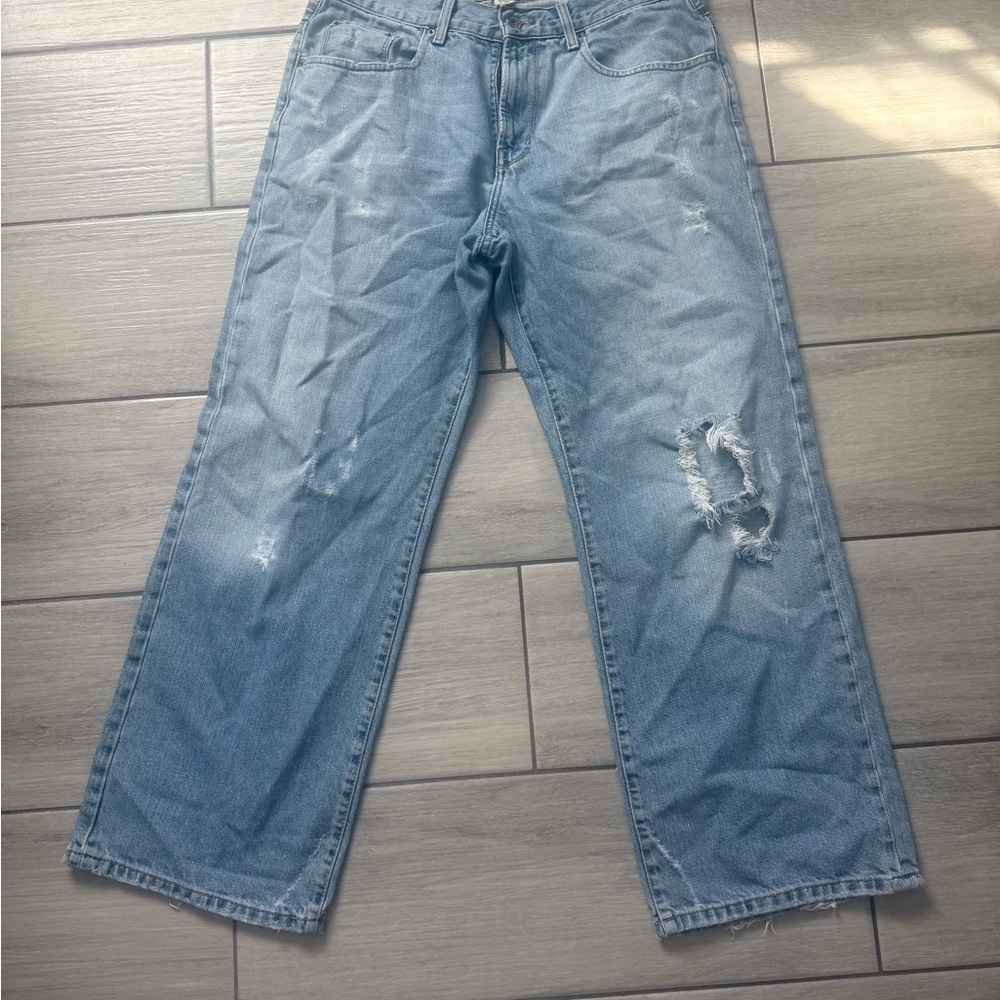 Casual Blue Relaxed Fit Jeans